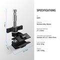 Specifications of the NEEWER UA015 End Jaw Grip