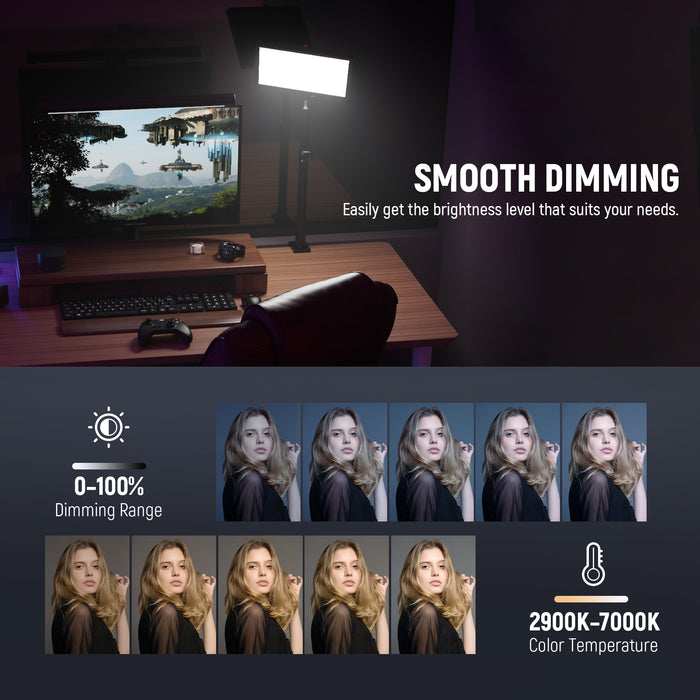 NEEWER GL25B Streaming Key Light offers the brightness level that suits your needs.