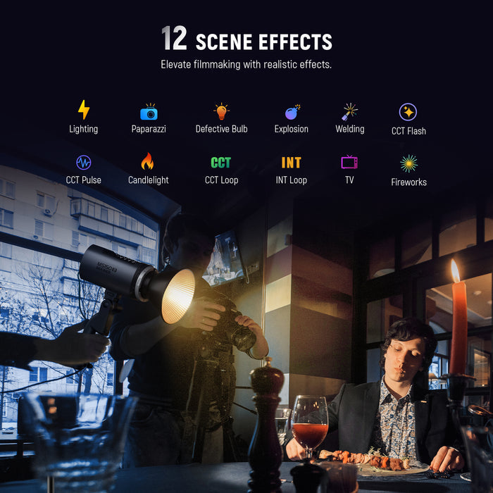 Scene effects of the NEEWER MS150B Bi-color LED Video Light
