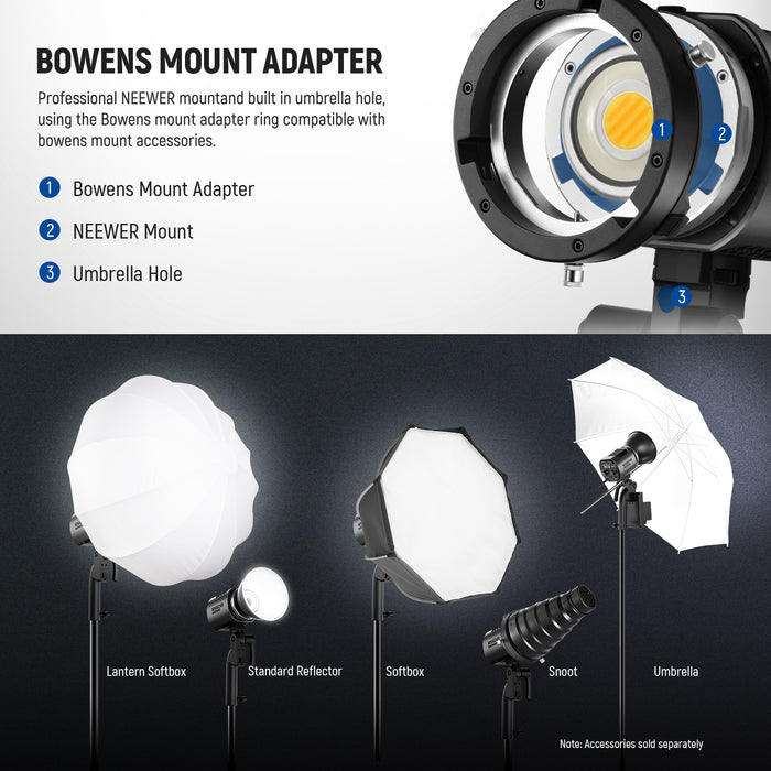 Bowens Mount Adapter for Light Modifiers