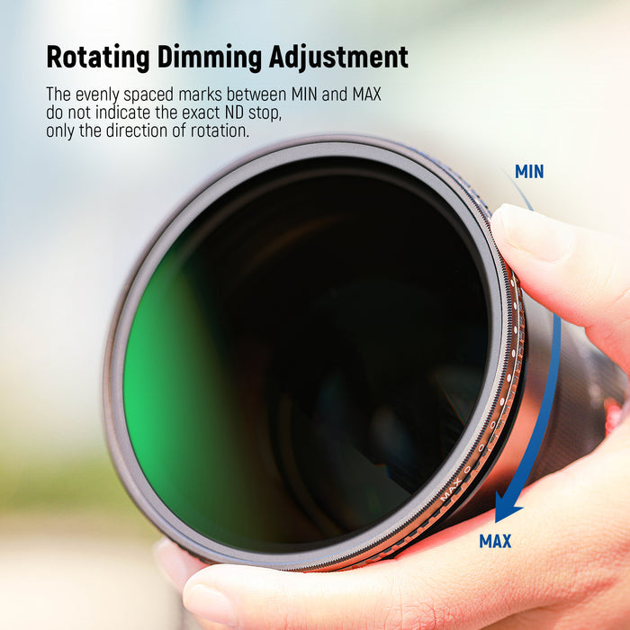 the variable ND filter helps handle various light conditions with ease.