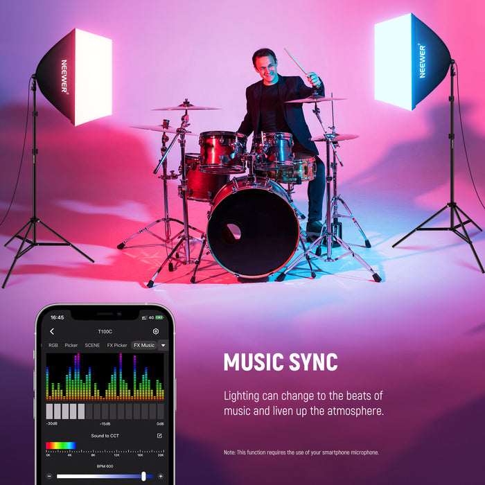 Lighting can change to the beats of music and liven up the atmosphere.