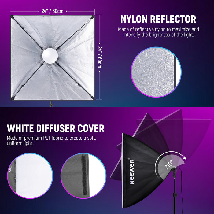 White diffuser cover is made of premium PET fabric.