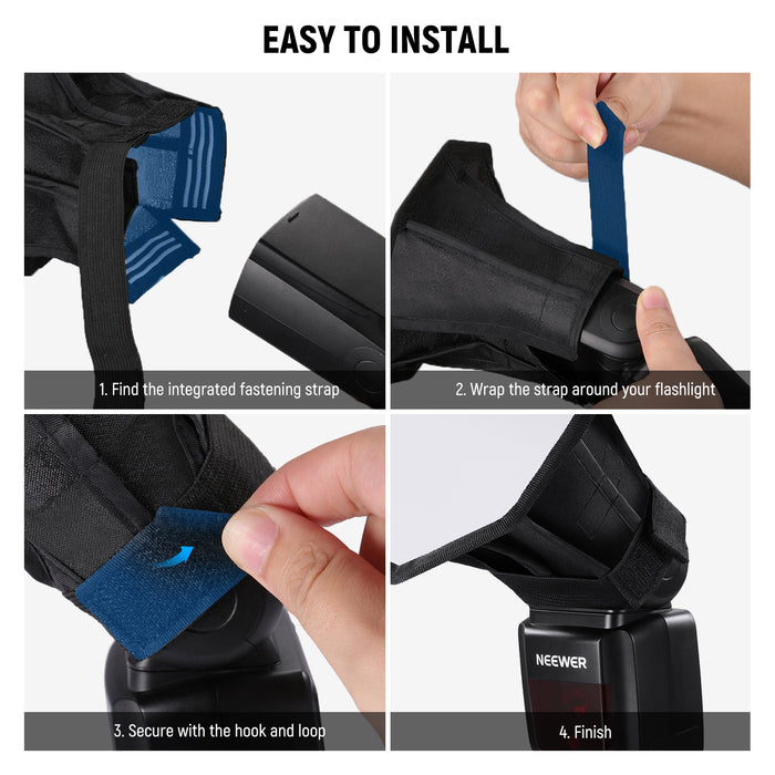 NEEWER NS5P Upgraded Flash Softbox is easy to install.