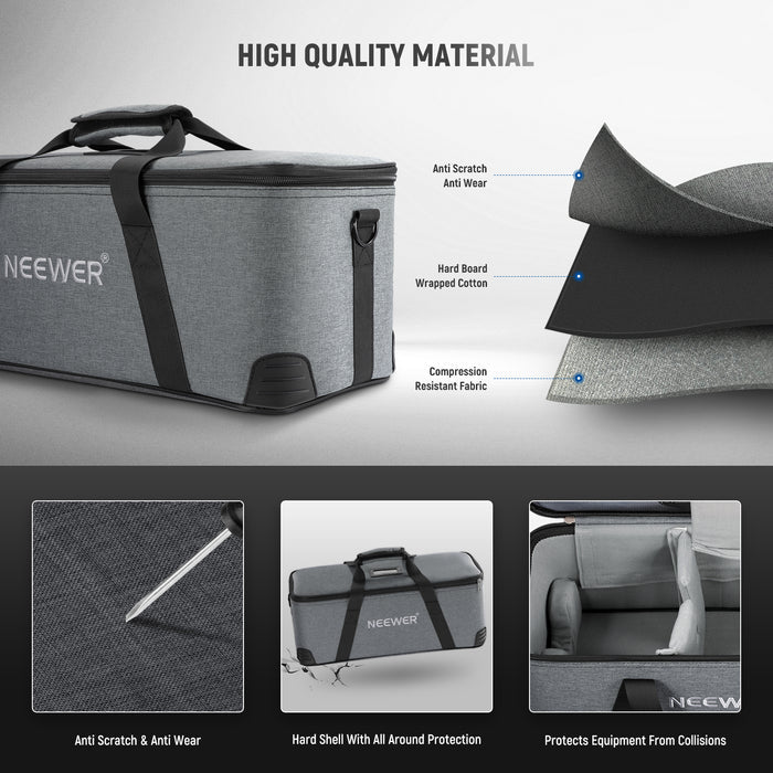 NEEWER PB6 Portable Storage Travel Bag is made of high-quality material.