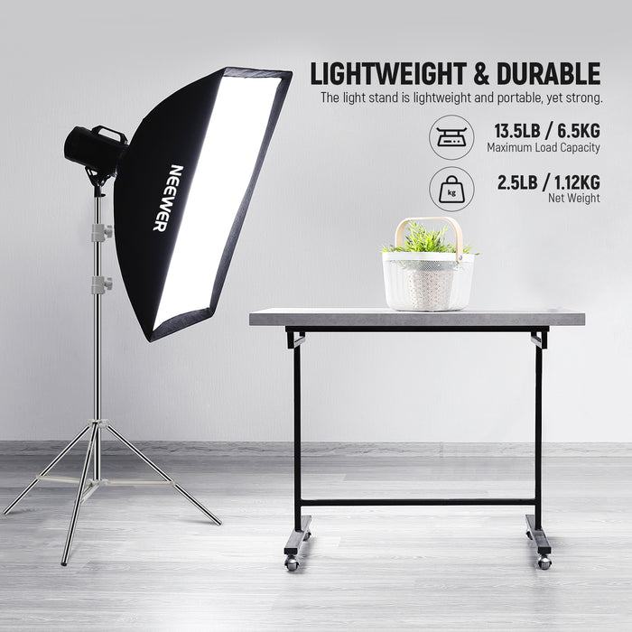 NEEWER ST-190SS Photography Lamp Stand is lightweight and durable.