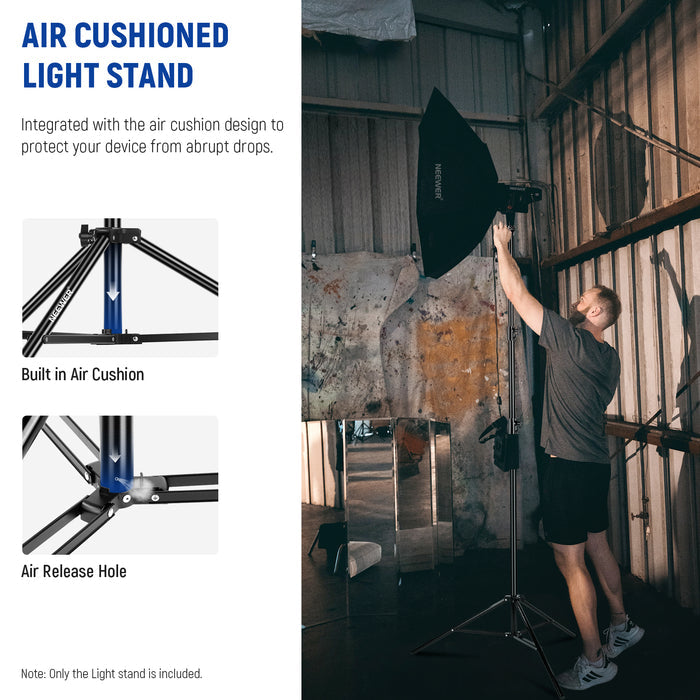 NEEWER ST-260AC Air Cushioned Light Stand can protect your device from abrupt drops.
