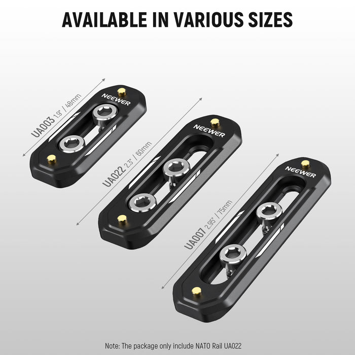 NEEWER UA007/UA022 Quick Release Mini NATO Rail