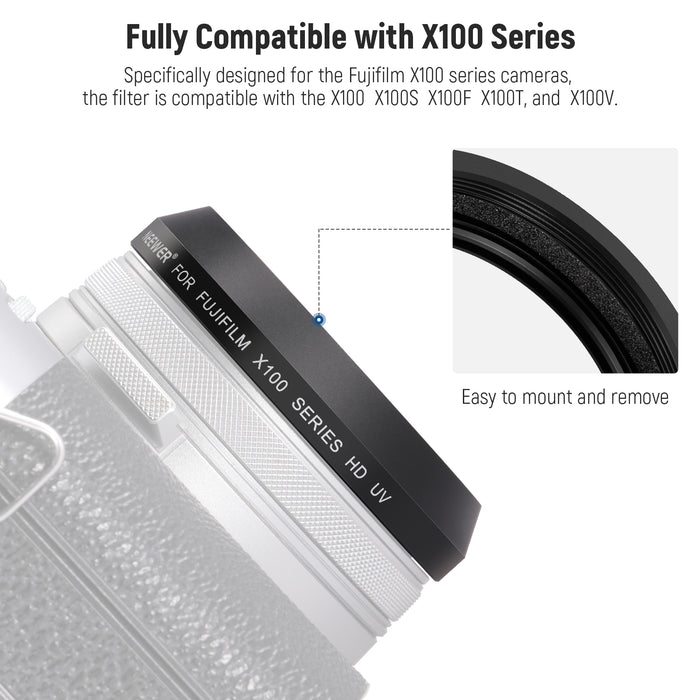 NEEWER UV Protection Filter for Fujifilm X100 Series Cameras