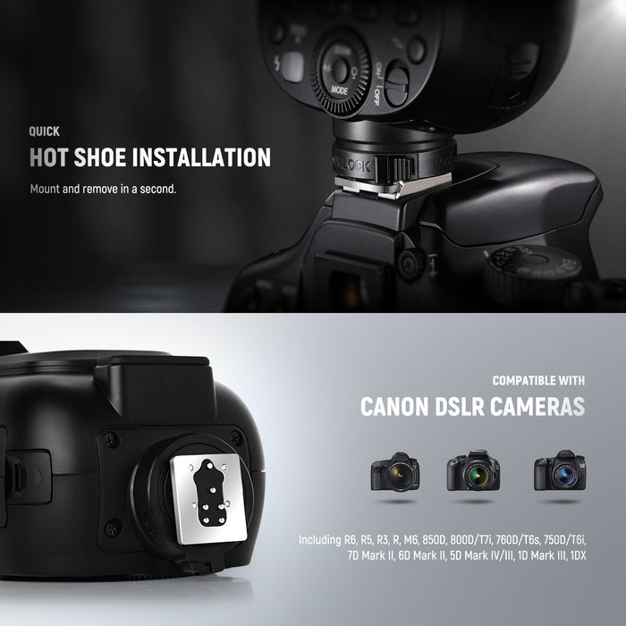 NEEWER Z1 TTL Round Head Flash Speedlite With Diffuser
