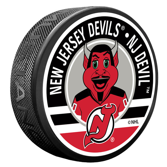 New Jersey Devils NJ Devil Mascot Textured Puck