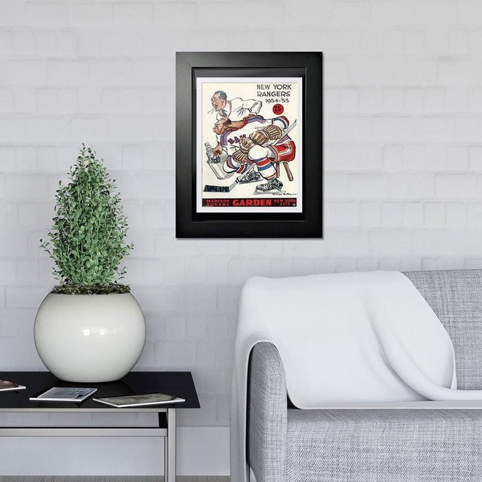 New York Rangers Program Cover - Madison Square Garden on Ice Cartoon