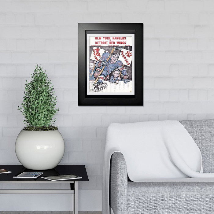 New York Rangers Program Cover - New York Rangers vs. Detroit Red Wings Bench Jump