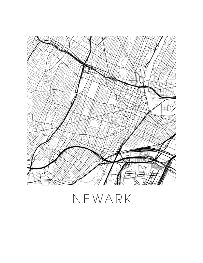 Newark Map Print
