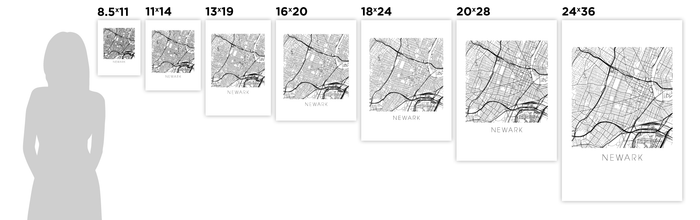 Newark Map Print