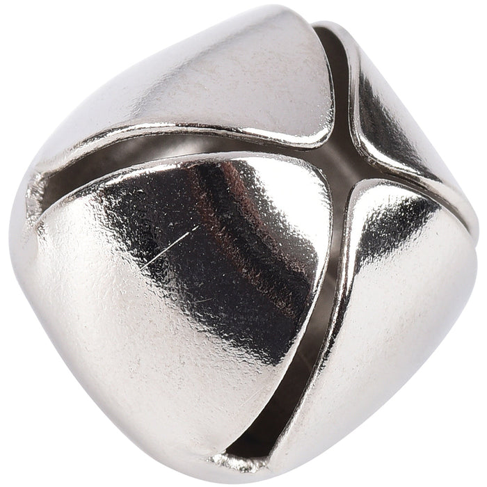 close-up of nickel plated jingle bell