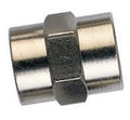 Metal fitting on a white background