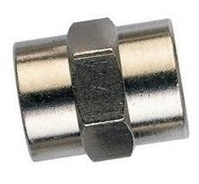 Metal fitting on a white background