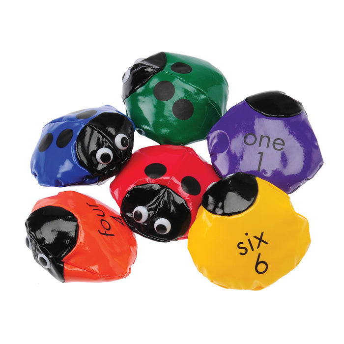 Numbered Ladybug Beanbags – Set of 6