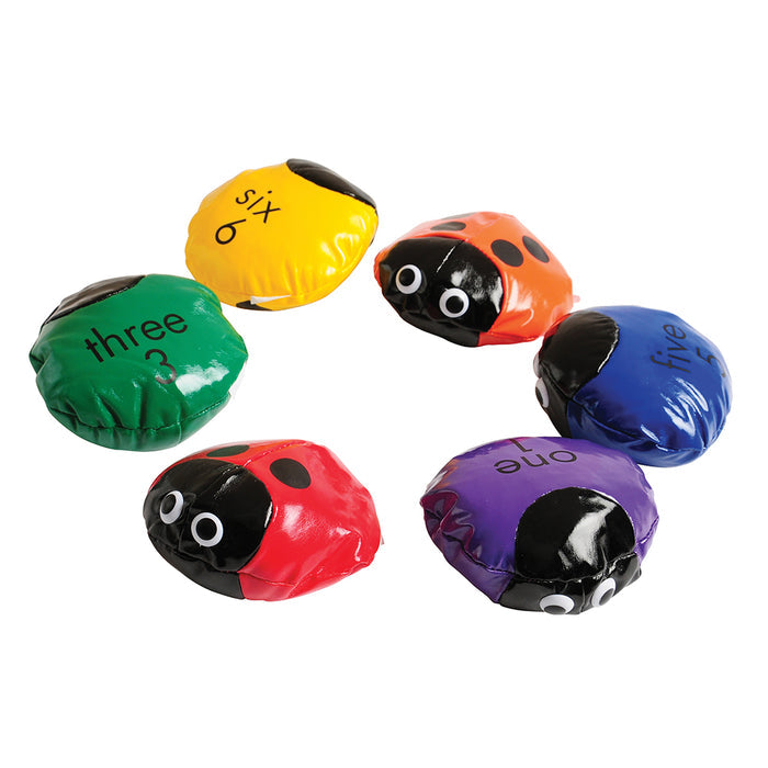 Numbered Ladybug Beanbags – Set of 6