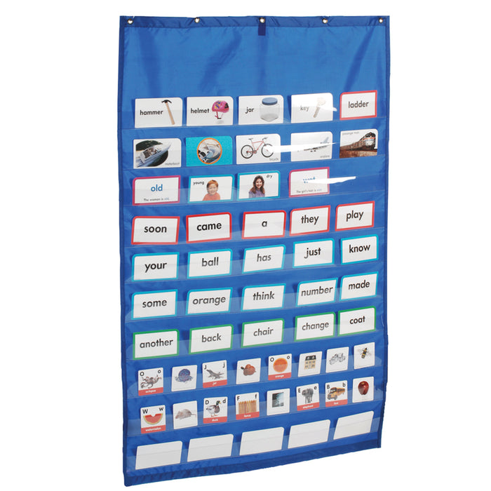 Nylon Pocket Wall Chart | 10 Rows with Clear Plastic Pockets
