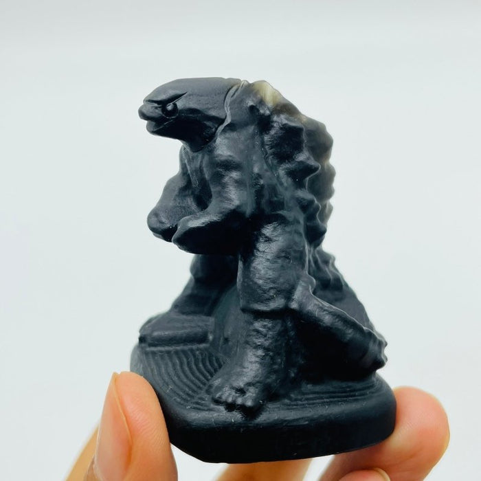 Obsidian Godzilla Dinosaur Carving Wholesale -Wholesale Crystals