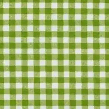Oilcloth - Green Gingham Yardage
