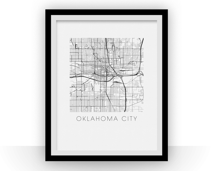 Oklahoma City Map Print