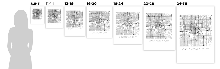 Oklahoma City Map Print