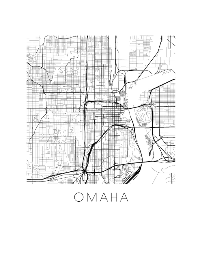 Omaha Map Print