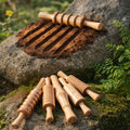 Patterned Wooden Dough Rollers | Set of 6 Sensory & Art Rolling Pins