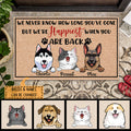 Pawzity Welcome Mat, Gifts For Pet Lovers, We're Happiest When You Are Back Outdoor Door Mat