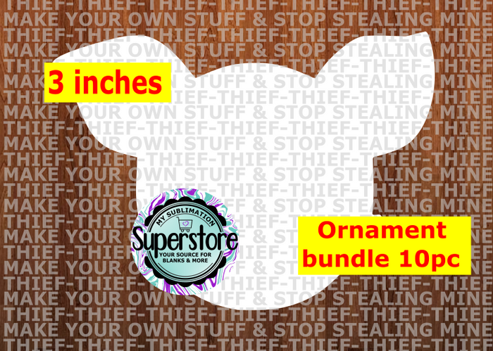 Pig Head - withOUT hole - Ornament Bundle Price
