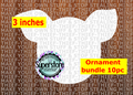 Pig Head - withOUT hole - Ornament Bundle Price