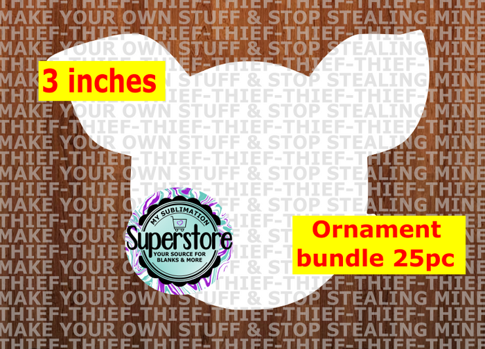 Pig Head - withOUT hole - Ornament Bundle Price