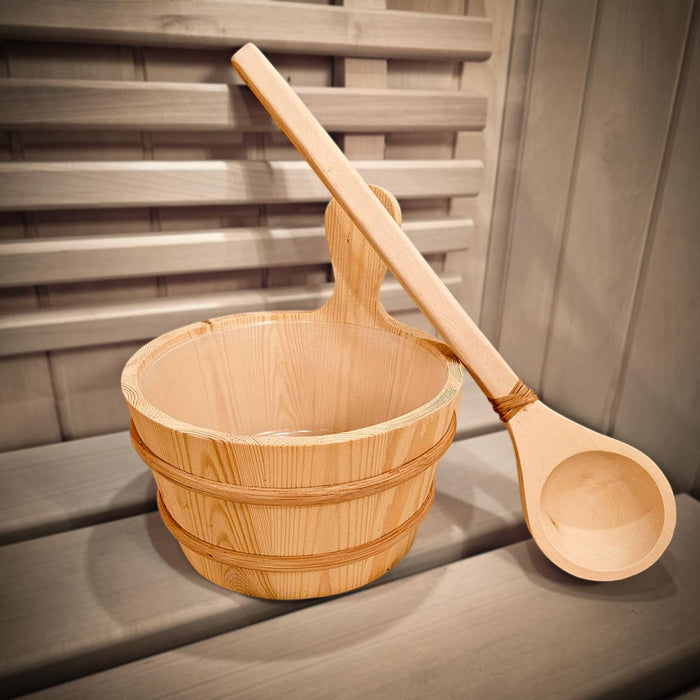Pine Bucket & Ladle Bundle - Superior Saunas