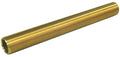 Brass threaded rod on a white background