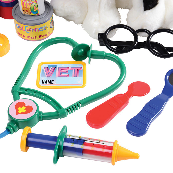 Close-up of pretend play vet assortment