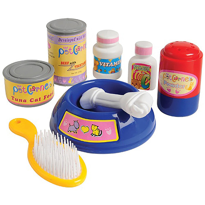 Close-up of pretend play vet assortment