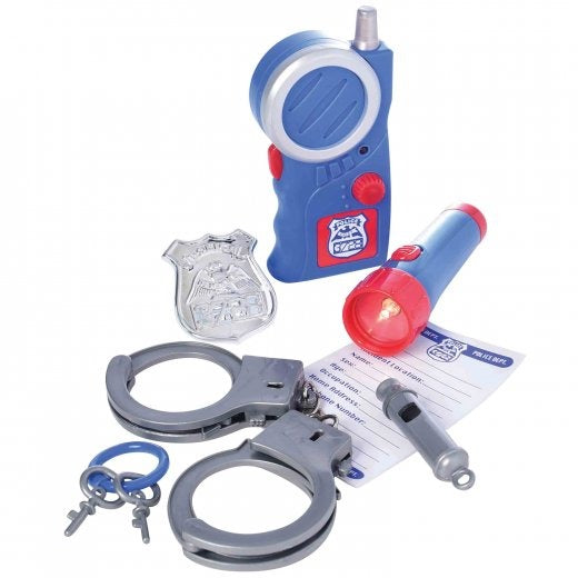Toy police handcuffs with keys from kids dress-up accessory set