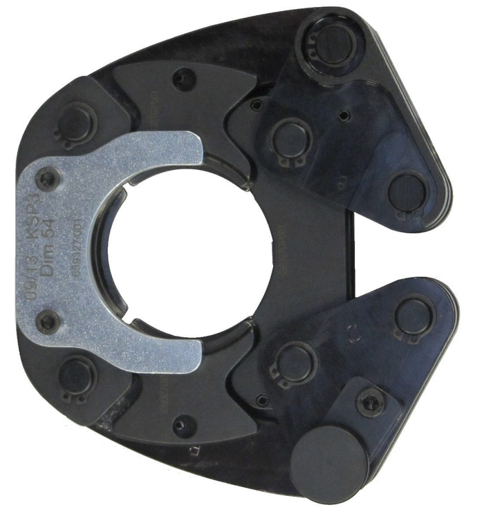 Black and silver pipe cutter on a white background