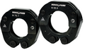 Two black metal collars with 'novopress' branding on a white background