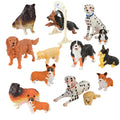 Pretend Play Vinyl Dog Figures w/ Accessories
