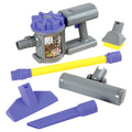 Realistic Handheld Pretend Vacuum with Attachments – Preschool Dramatic Play Cleaning Set