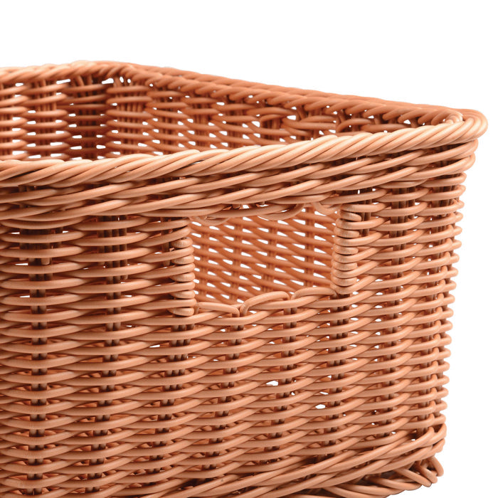 Wicker basket on a white background