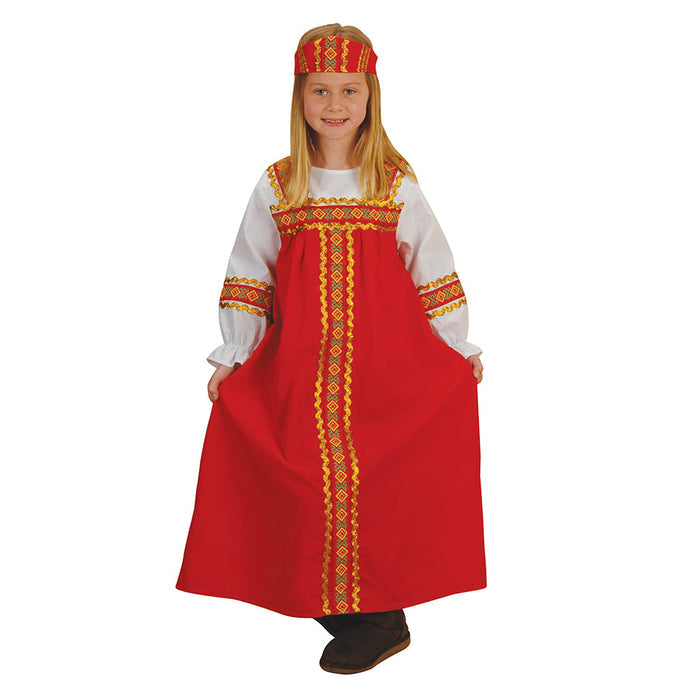 Red and Gold Folk Festival Dress | Eastern Europe