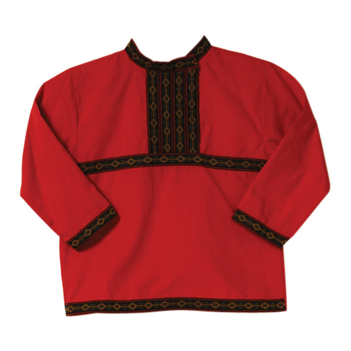Red Embroidered Folk Shirt | Eastern Europe