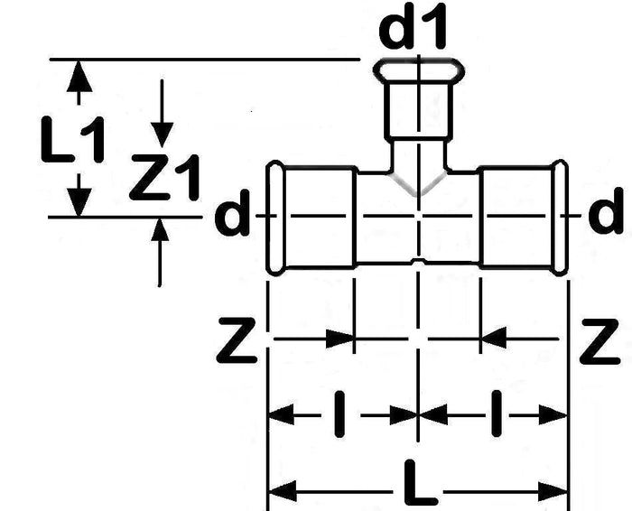 Technical diagram of a valve with labeled dimensions on a white background