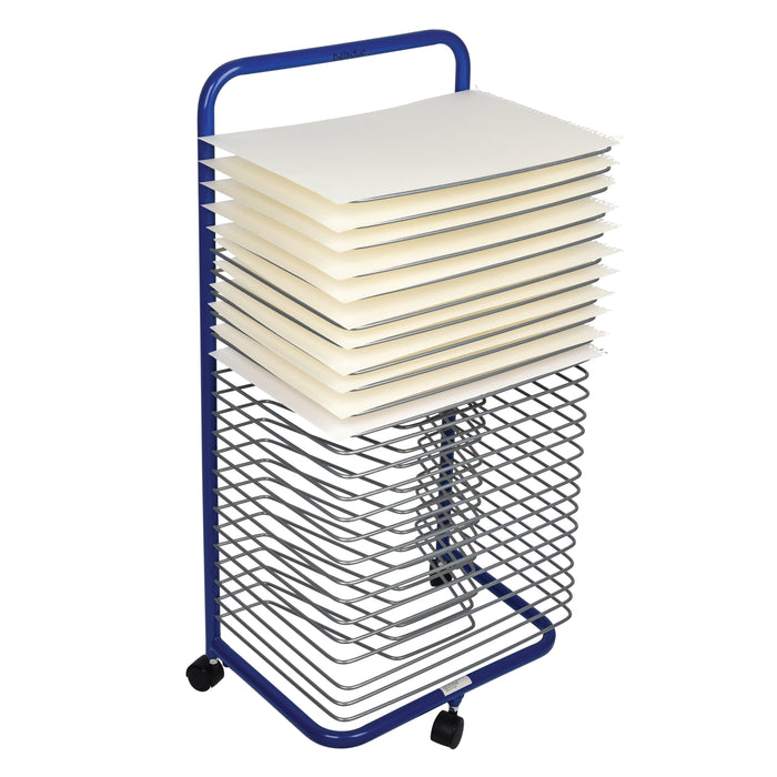 Rolling Art Drying Rack with 24 Wire Shelves