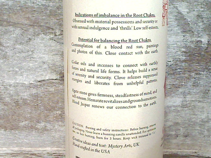 Root Chakra Large Candle